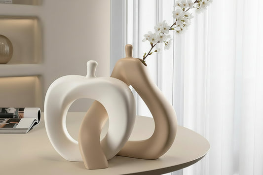 Still Balance Sculptural Set – Wit & Beige