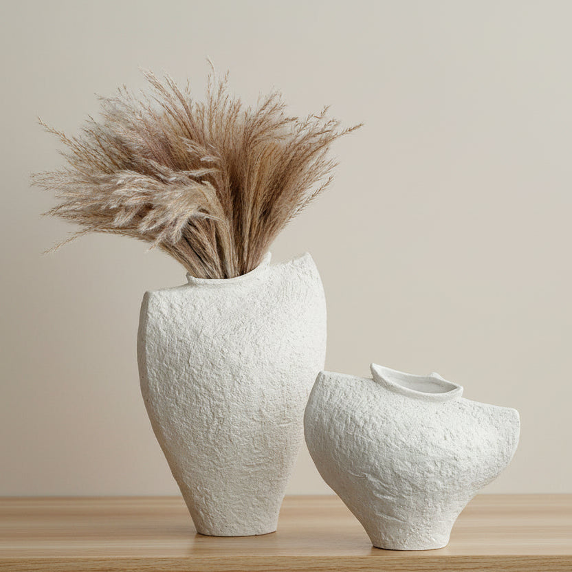 Soft Surface Vase Set - Krijtwit & Beige